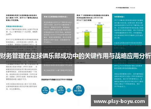 财务管理在足球俱乐部成功中的关键作用与战略应用分析