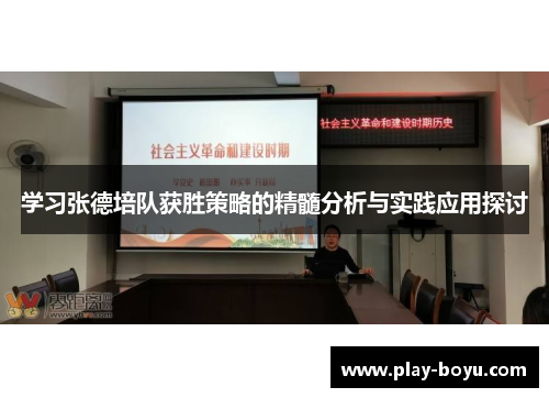 学习张德培队获胜策略的精髓分析与实践应用探讨